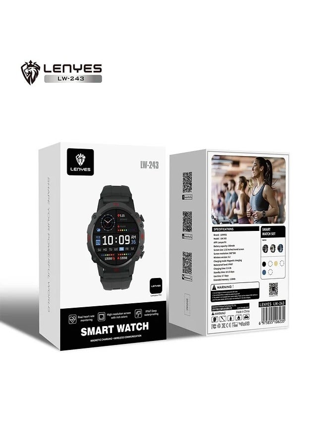 LENYES LW243 Waterproof Smart Watch with Fitness Tracker and Heart Rate Monitor