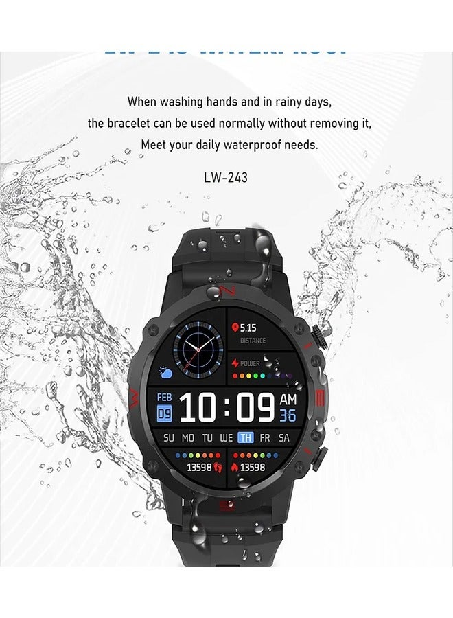 LENYES LW243 Waterproof Smart Watch with Fitness Tracker and Heart Rate Monitor