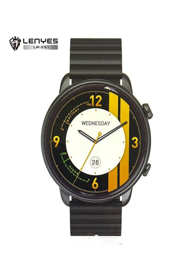 LENYES LW-251 Smartwatch with Fitness Tracking, Heart Rate Monitor, and Customizable Watch Faces