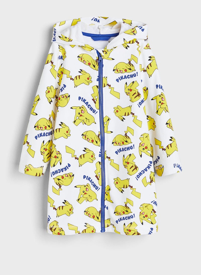 Kids Pokemon Print Zip Through Hoodie