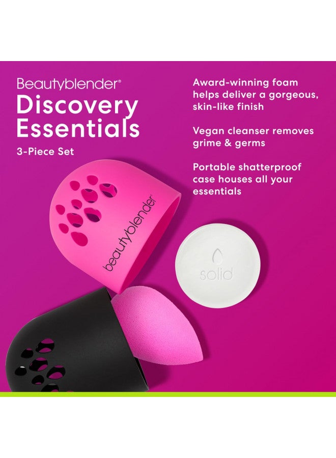 beautyblender Discovery Kit - Makeup Sponge & Makeup Sponge Cleaner, Portable Protection Case, Professional Blending Application, Vegan & Cruelty Free, Made in the USA