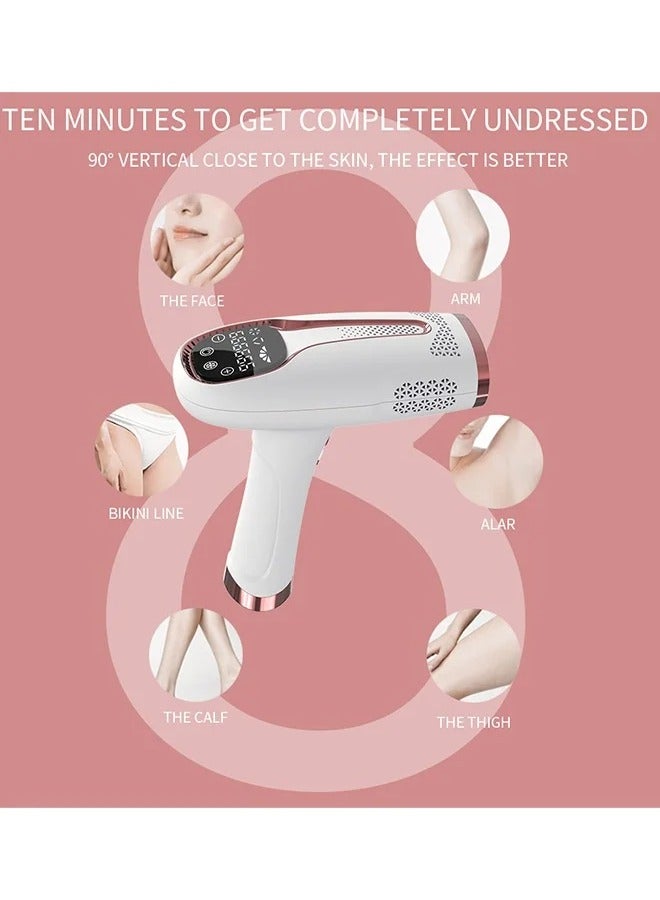 IPL Hair Removal for Women and Men Permanent Hair Removal,Ice Compression Painless Laser Hair Removal Device,0.5s/flash,5 Energy Levels,for all skin colors