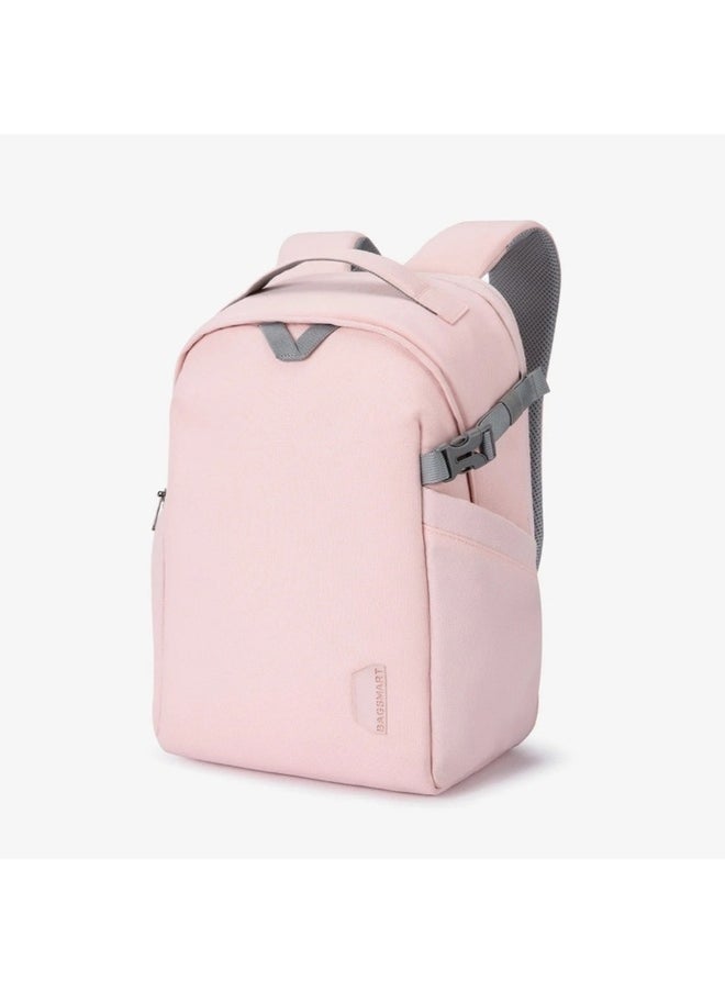 BAGSMART Light Pink Anti-Theft Waterproof Camera Case Laptop Bag