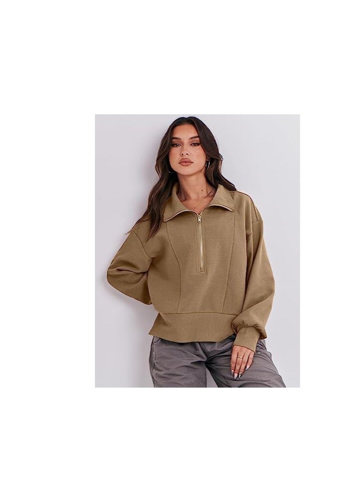 Autumn zipper long-sleeved hoodie