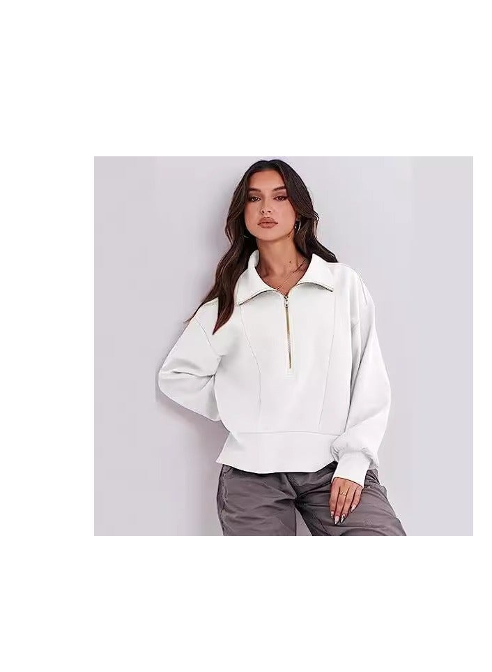 Autumn zipper long-sleeved hoodie