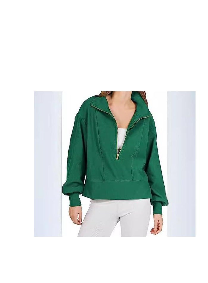 Autumn zipper long-sleeved hoodie