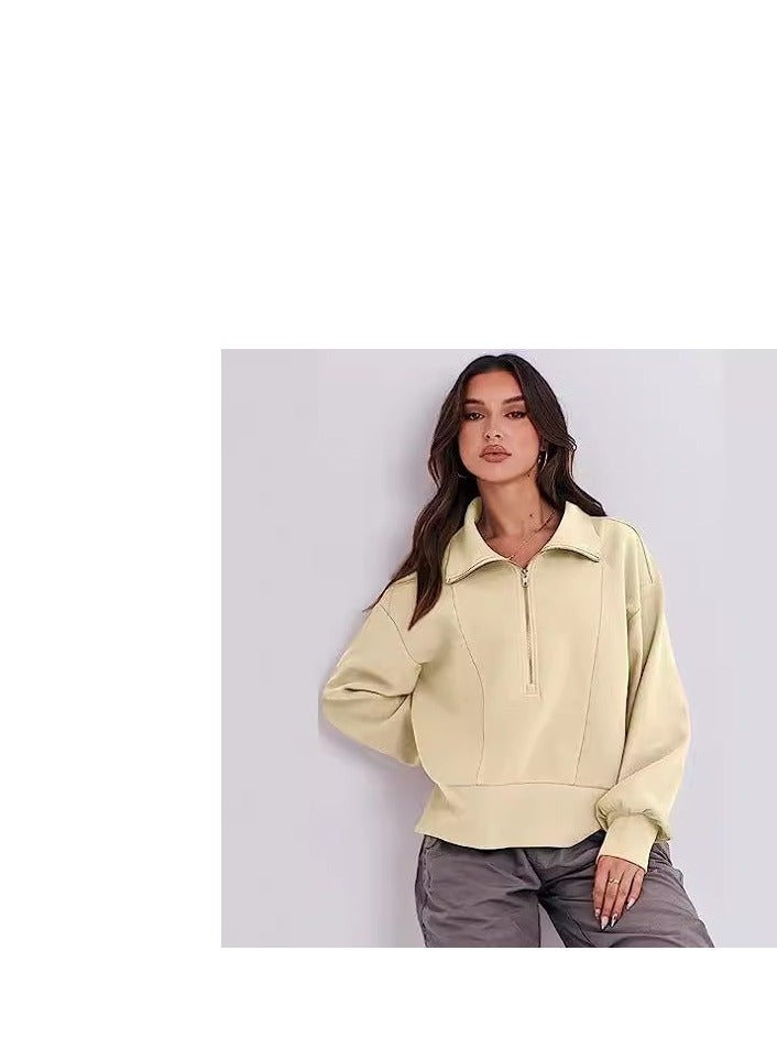 Autumn zipper long-sleeved hoodie