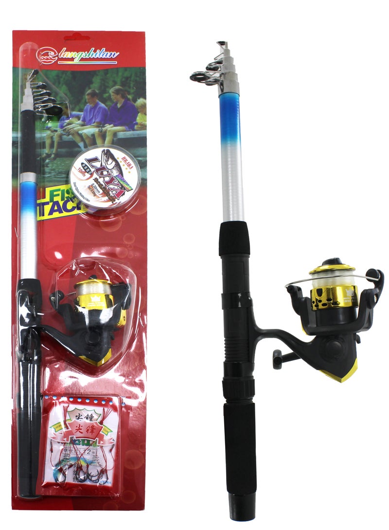 Fishing Rod Set Complete Kit with Rod, Reel, Tackle Lightweight, and Durable Fishing Gear for Freshwater and Saltwater Fishing, Perfect for Beginners and Experienced Anglers