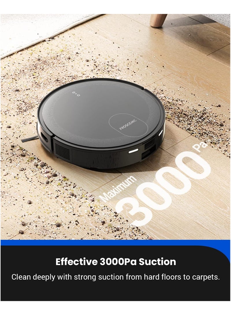 X1 Robot Vacuum Cleaner with Mop, 3000pa, integrated LiDAR Navigation Robot with the 2.5L Self-Emptying Technology, APP & Alexa Control for Cleaning Pet Hair/Dust/Hard Floor/Low Pile Carpet