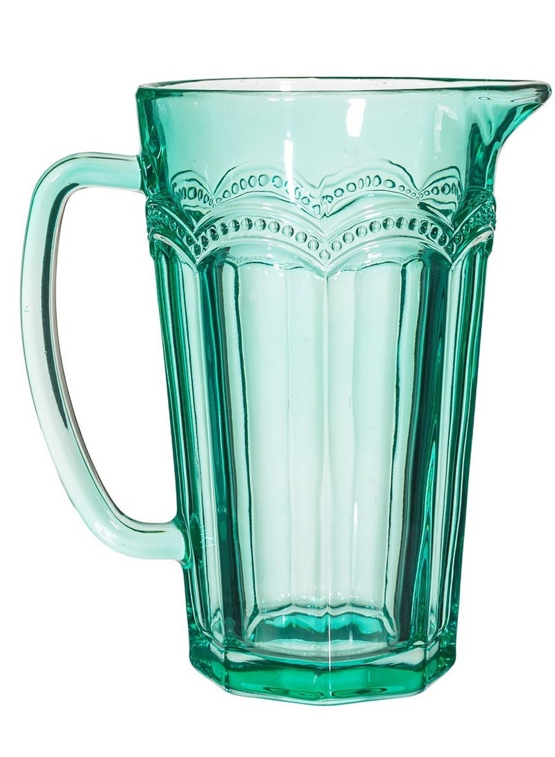 Clarisse Glass Jug Turquoise