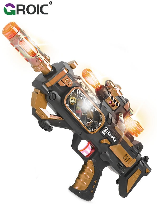 Toy Gun with Sounds and Spinning Lights, Electric Gun Toy Most Popular Gifts for Children Children Special Toy Gun with Dazzling Light, Amazing Blaster Sound & Unique Action Light-UP