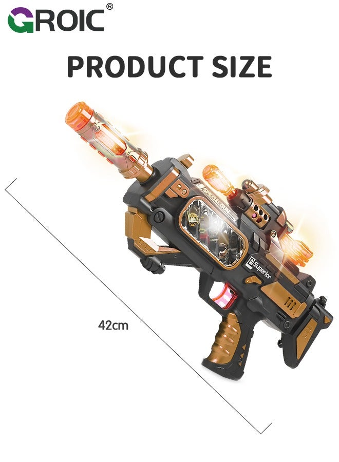 Toy Gun with Sounds and Spinning Lights, Electric Gun Toy Most Popular Gifts for Children Children Special Toy Gun with Dazzling Light, Amazing Blaster Sound & Unique Action Light-UP