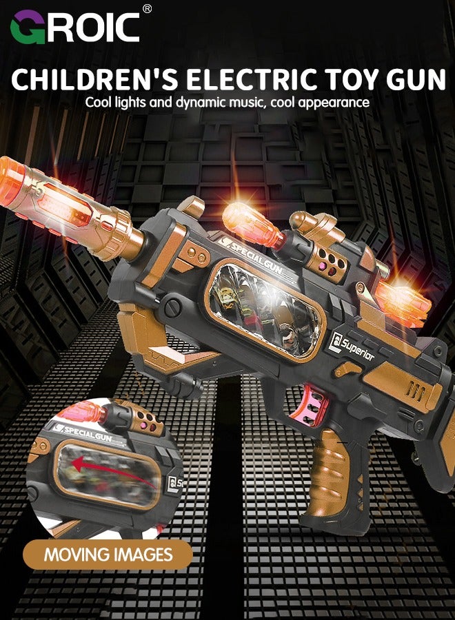 Toy Gun with Sounds and Spinning Lights, Electric Gun Toy Most Popular Gifts for Children Children Special Toy Gun with Dazzling Light, Amazing Blaster Sound & Unique Action Light-UP