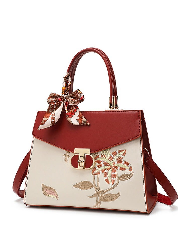 Large Capacity Women's Embroidered Handbag