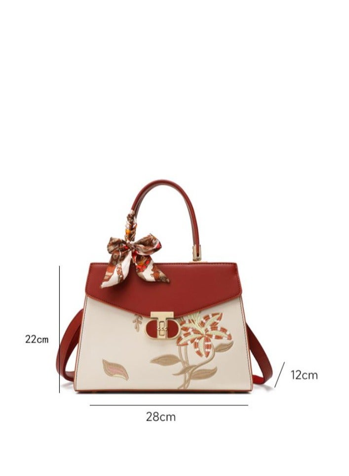 Large Capacity Women's Embroidered Handbag