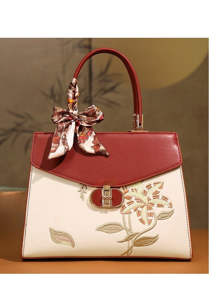 Large Capacity Women's Embroidered Handbag