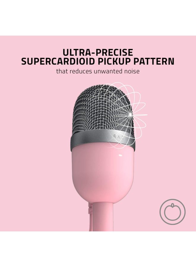 Seiren Mini Ultra-Compact Condenser Microphone PAA3593P_P Pink/Grey