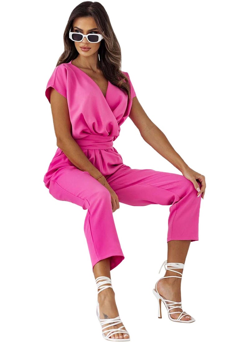 Pink Solid Jumpsuit