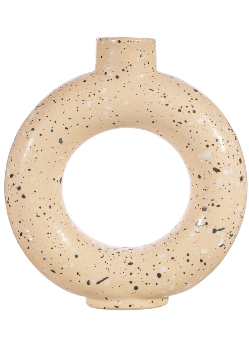 Sass and Belle Sand Terrazzo Speckled Circle Vase Large - Modern Home Decor