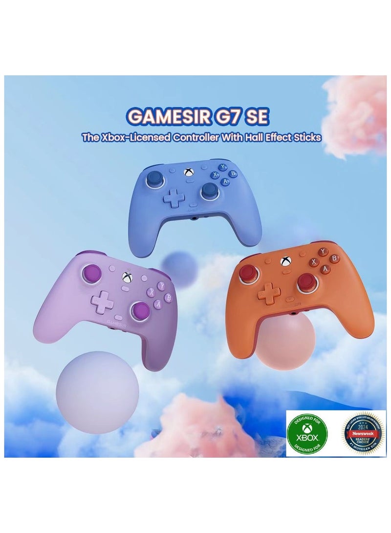 Professional Gamepad GameSir G7se Wired Color Gaming Controllers for Xbox Series X/S, Xbox One, Windows 10/11 Plug Steam and Play Gamepad with Hall Effect Joysticks/Hall Trigger Orange