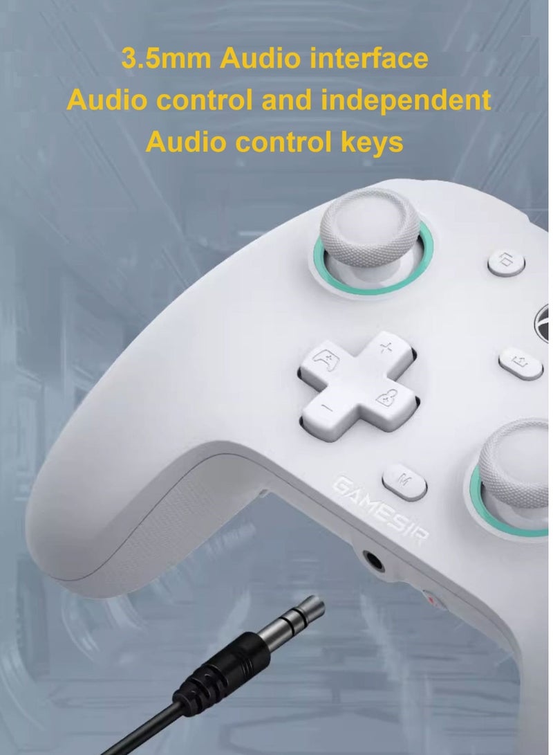 Classic Gamepad GameSir G7se Wired Game Controller for Xbox Series X/S, Xbox One, Windows 10/11 Plug Steam and Play Gaming Gamepad with Hall Effect Joysticks/Hall Trigger White