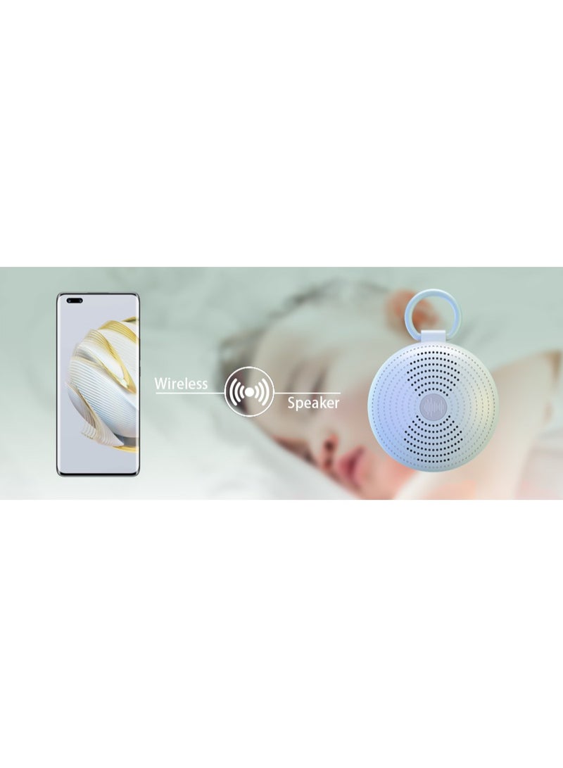 White Noise Sleep Monitor, Warm Light Night Light, Natural Sound Effects, Baby Soothing Device