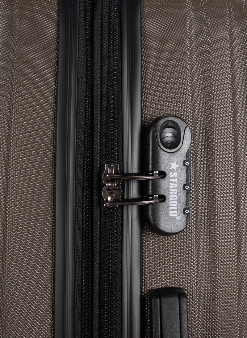 4 Pack Of Hardside Spinner Number Locked Luggage Trolley