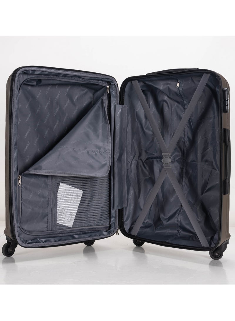 4 Pack Of Hardside Spinner Number Locked Luggage Trolley