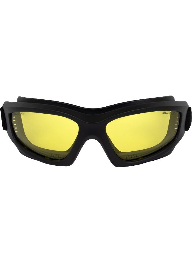 Flyer Sports Skydiving Construction Safety Goggles Anti-Fog Lens Rx Adapt (Yellow)