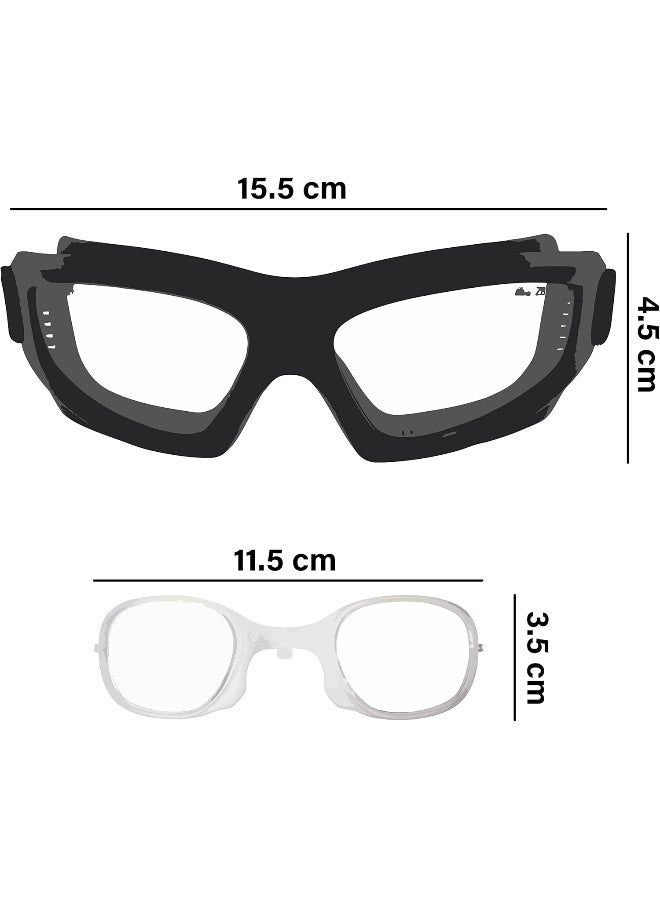 Flyer Sports Skydiving Construction Safety Goggles Anti-Fog Lens Rx Adapt (Yellow)