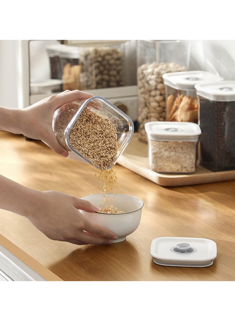Airtight Food Storage Containers,Set of 6，Food Grade Plastic Sealed Storage Tank with Lock Lids,Kitchen Pantry Organization Storage Jars,Moisture Proof,for Candy,Coffee,Cereal (L:1500ML*6PC)