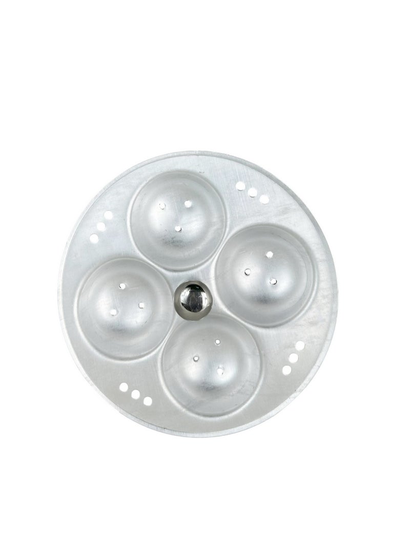 Idli Pot 9-Pit, Aluminium Ploished Pan, Silver