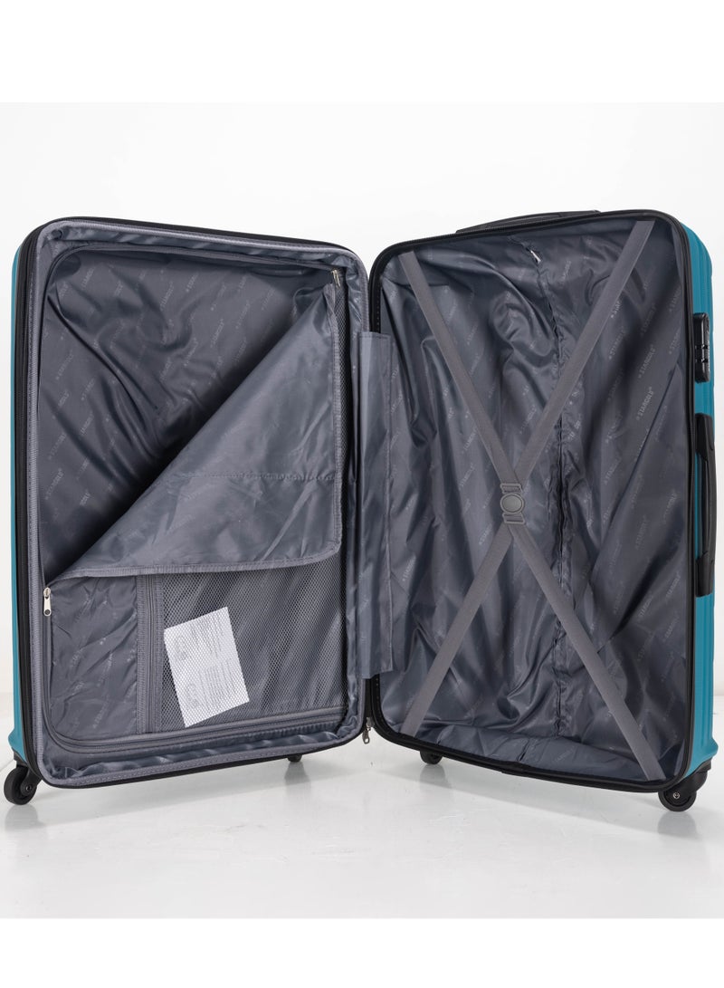 4 Pack Of Hardside Spinner Number Locked Luggage Trolley