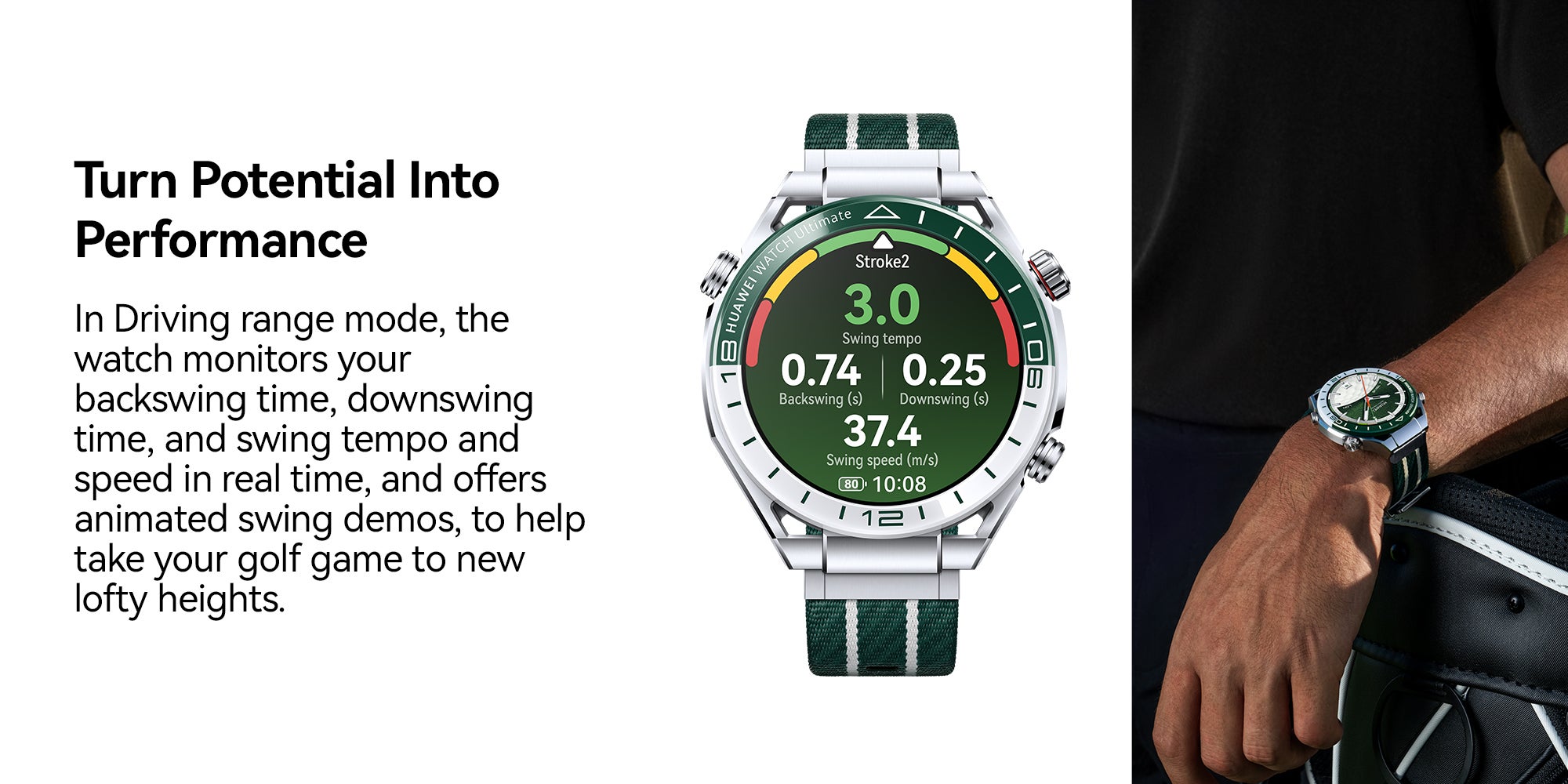 Watch Ultimate Smartwatch, Zirconium-Based Liquid Metal, Data-Driven Health Monitoring, Golf Course Mode, Offline Contour Maps, 100-Metre Water Resistance, Two-Week Battery Life, Ios & Android Green