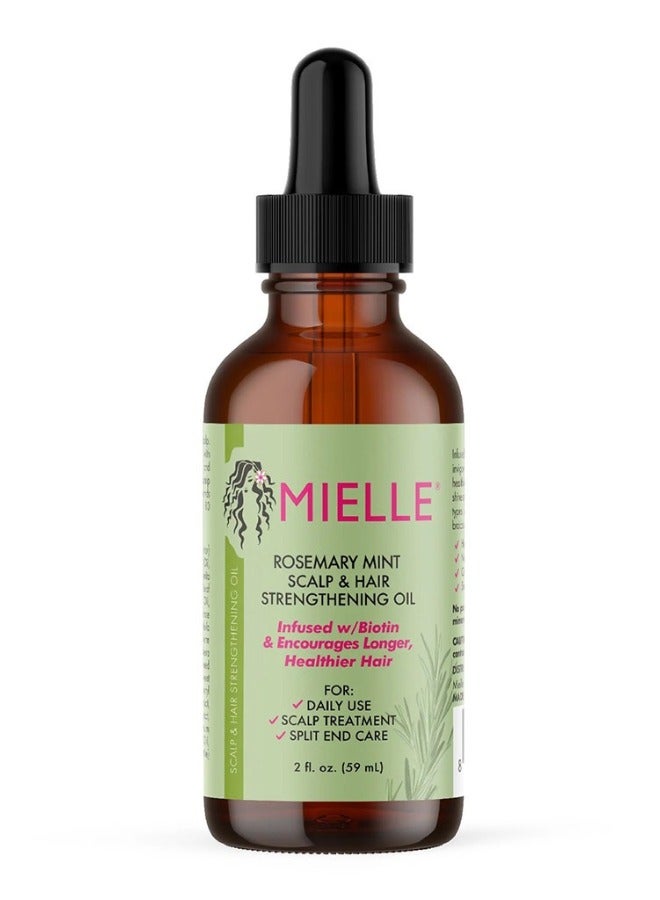 Mielle Rosemary Mint Scalp & Hair Strengthening Oil Infused With Biotin For All Hair Types 59ml