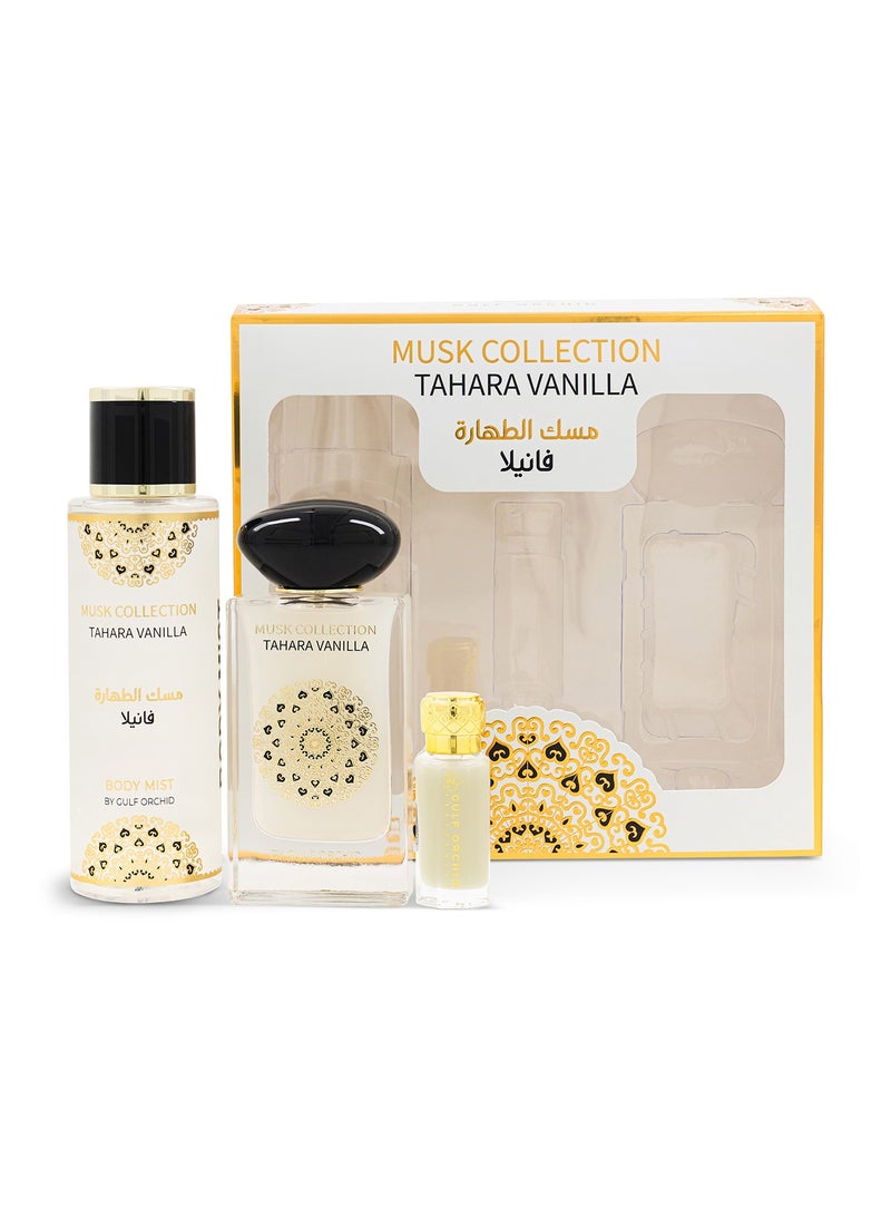 Musk Collection Tahara Vanilla Perfume Gift Set Body Mist 250ml Concentrated Perfume Oil 12ml Eau De Parfum 60ml Perfumes for Men Perfume for Women