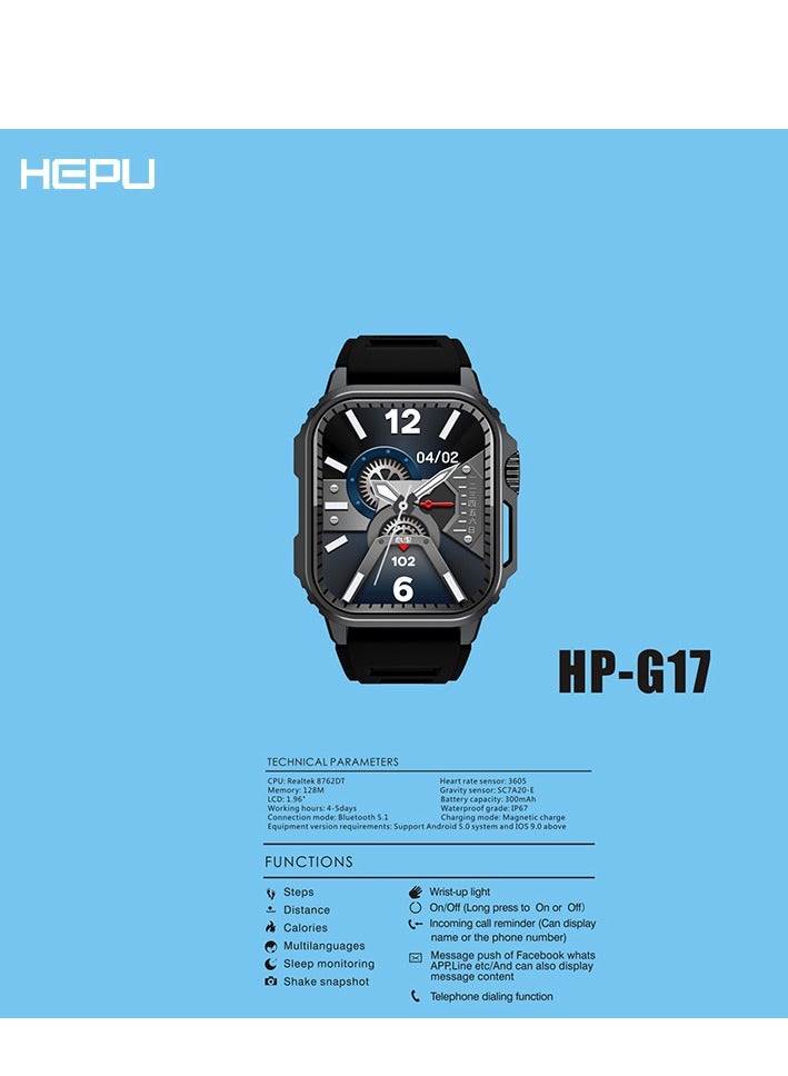 HEPU Digital Smart Watch HP G17
