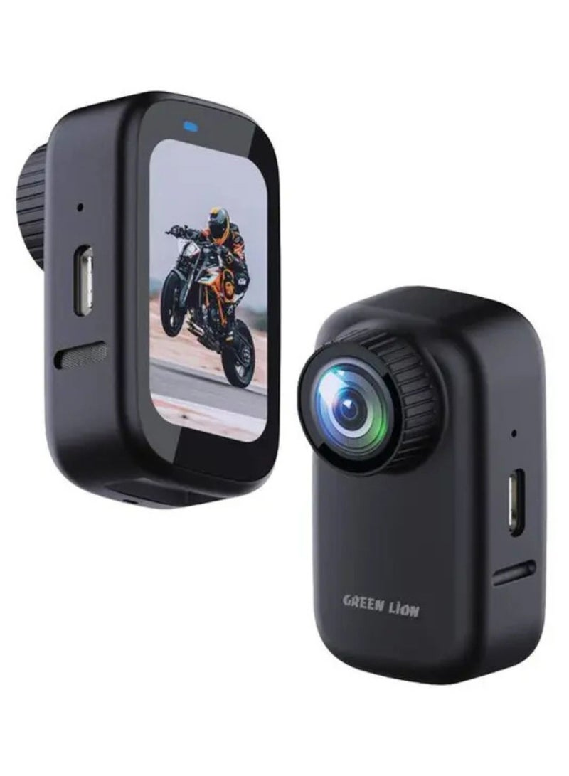 Mini action Camera with 1.5 inches Screen Size, 120° Lens Angle, 40 Minutes Working Time, 400mAh Battery - Black