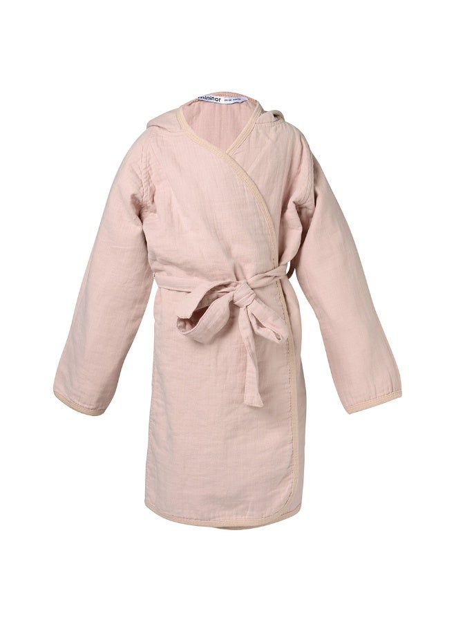 Organic Cotton Bathrobe 1218M, Peach