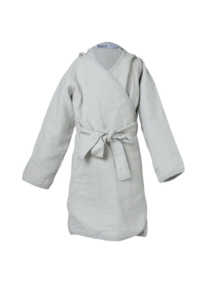 Organic Cotton Bathrobe 1218M, Glacier Grey