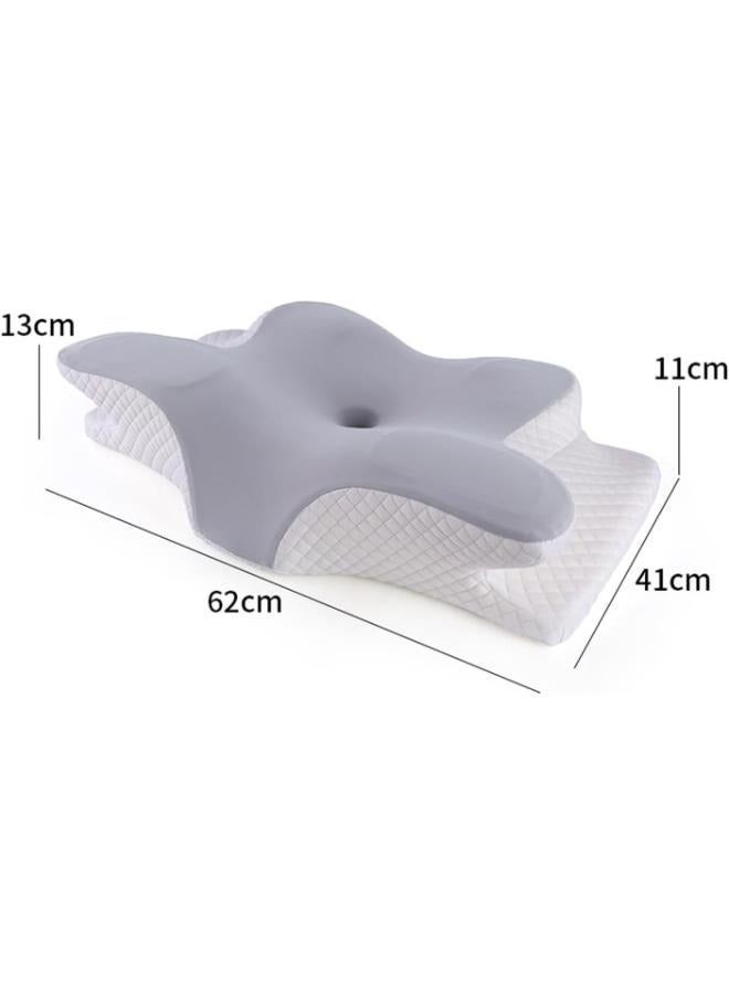 Eoptify Butterfly Shape Cervical Pillow, Orthopedic Memory Foam Pillow for Shoulder and Neck Pain, Ergonomic Design with Washable Cover for Neck Pain Relief