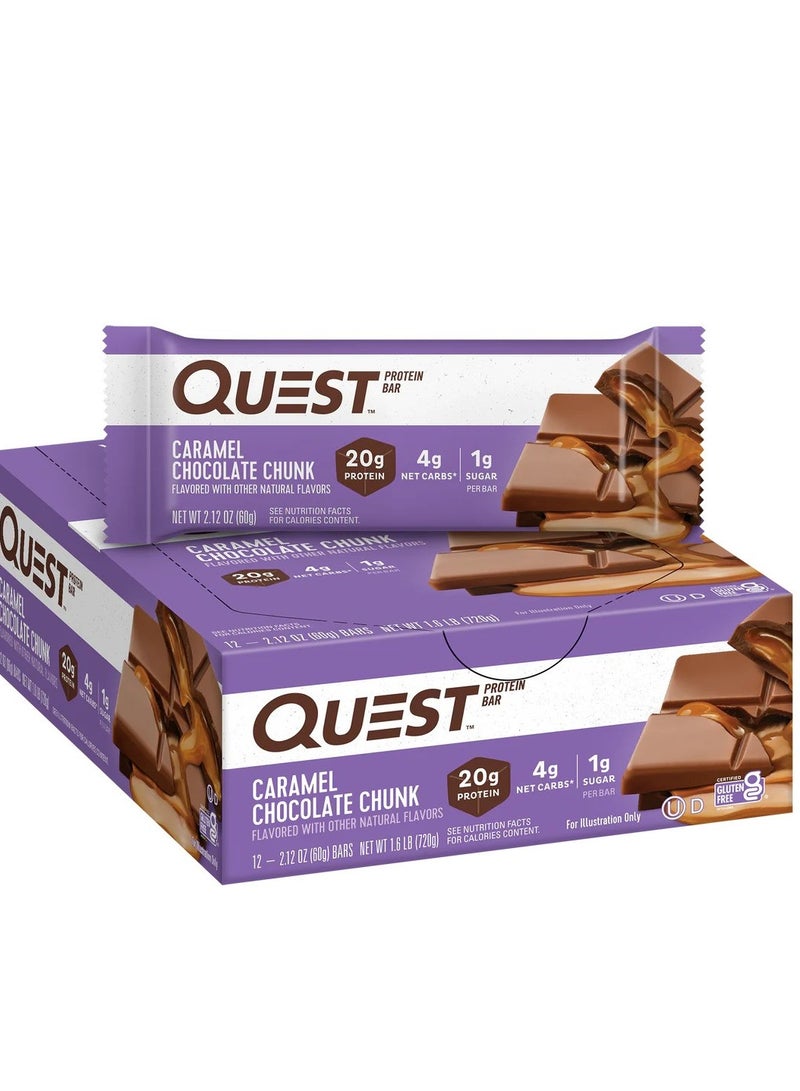 Quest Protein Bar - Caramel Chocolate Chunk (12x60g)