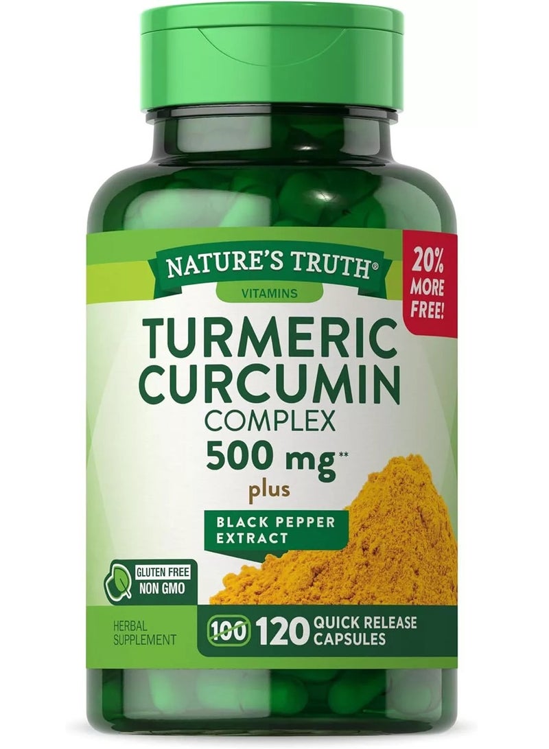 Nature’s Truth, Turmeric Curcumin Complex 500mg, 120 Caps, 120 Servings