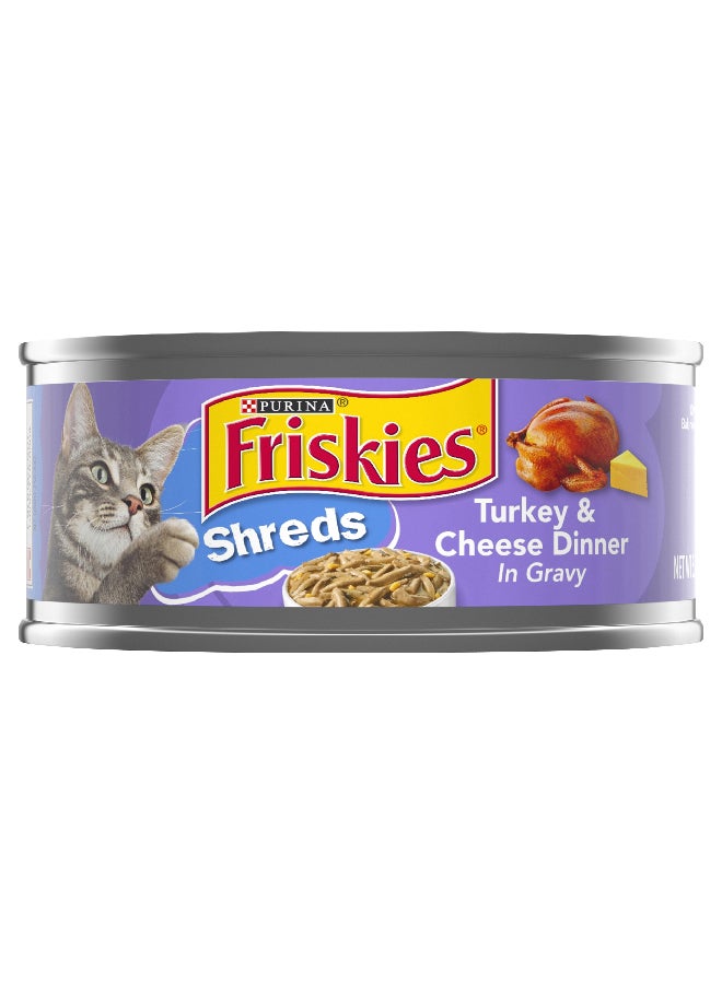 Friskies Savory Shreds Turkey And Cheese Wet Cat Food 156grams