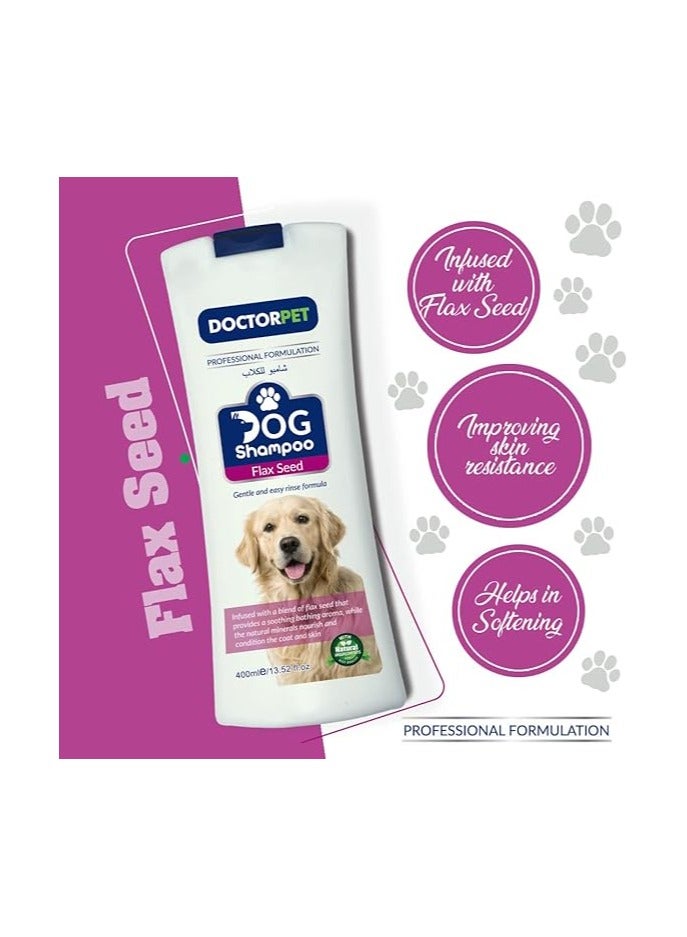 Doctor Pet Dog Shampoo 400ml Flax Seed