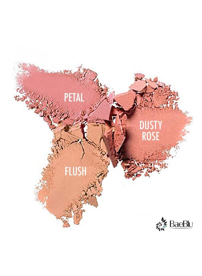 Baeblu Organic Blush 100% Natural Pressed Mineral Powder, Made In The Usa, Dusty Rose