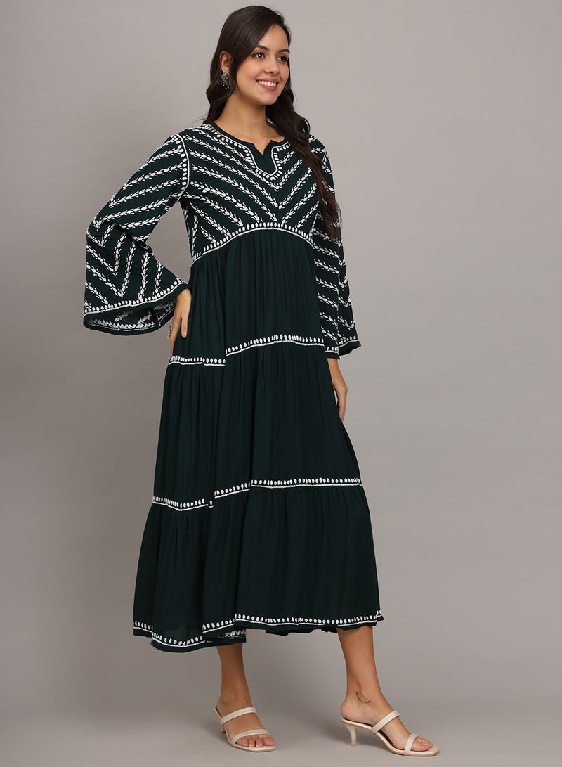 Hand Embroidered Chikankari Modal Jalabiya-AL4015