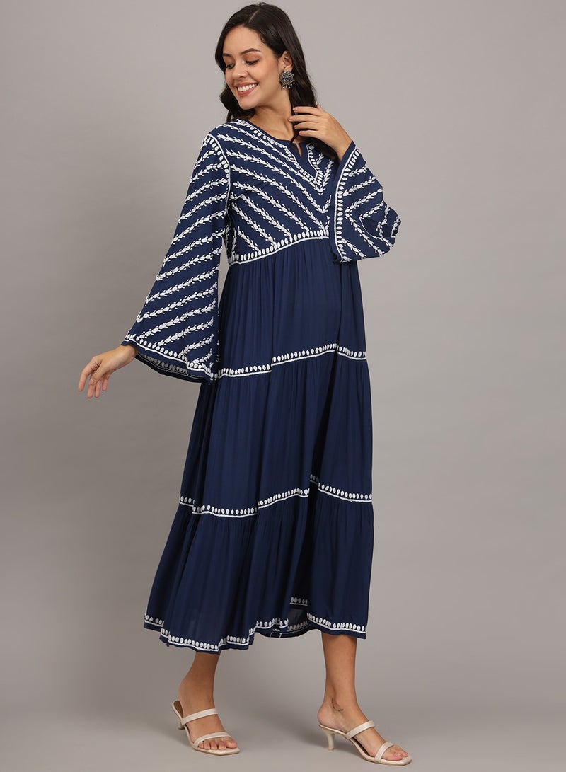 Hand Embroidered Chikankari Modal Jalabiya-AL4015