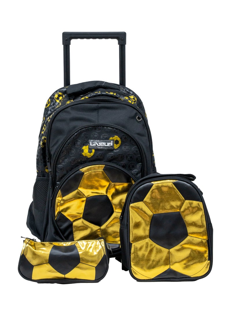 LIVEUP Backpack for Kids Trolley School Bag  Include Lunch Bag And Pencil Pouch (44*33*20