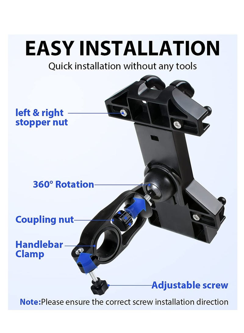 Universal Motorcycle Phone Mount Holder - 8-Claw Design for iPhone 13 Pro Max, Galaxy S22/S21/S20 Plus - Fits 4.7